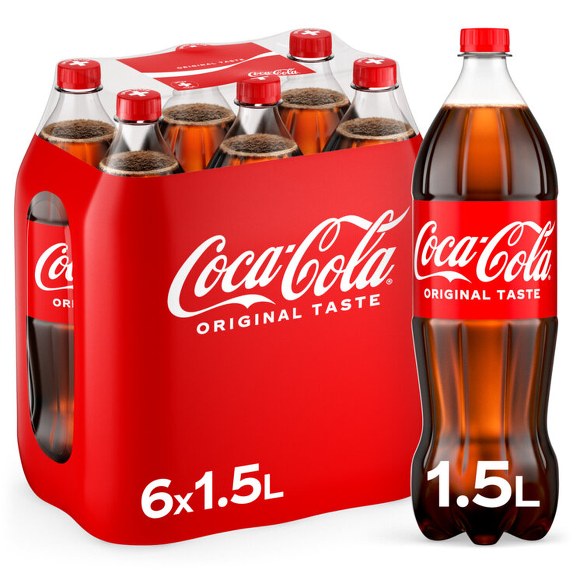 Coca-Cola Cola Goût Original, pack standard - 6 x 1,5 L