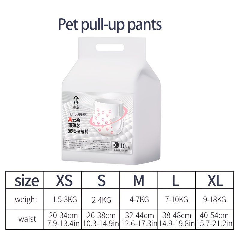 Serviettes Jetables pour Chiens Femelles Culottes Anti-Chaleur