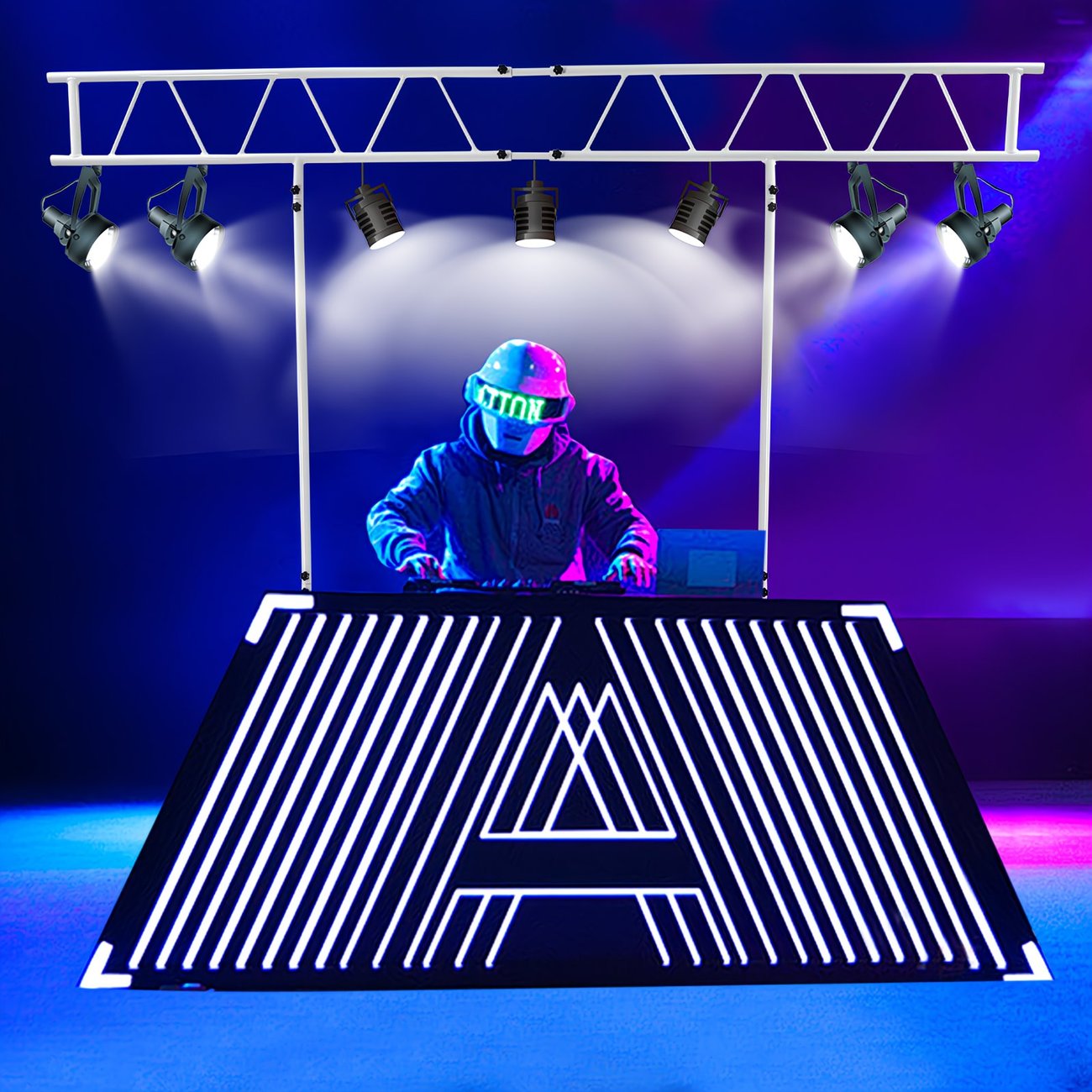 Écran de protection pliable DJ, support DJ, structure de lumière
