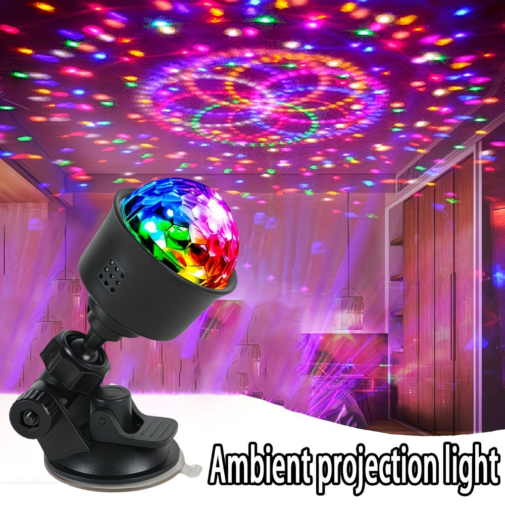 Projecteur dynamique rotatif 360° LED RGB 7 couleurs
