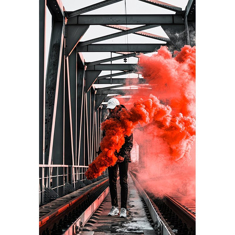 Lot de 4 Fumigènes à Main 1 MINUTE BLEU/BLANC/ROUGE