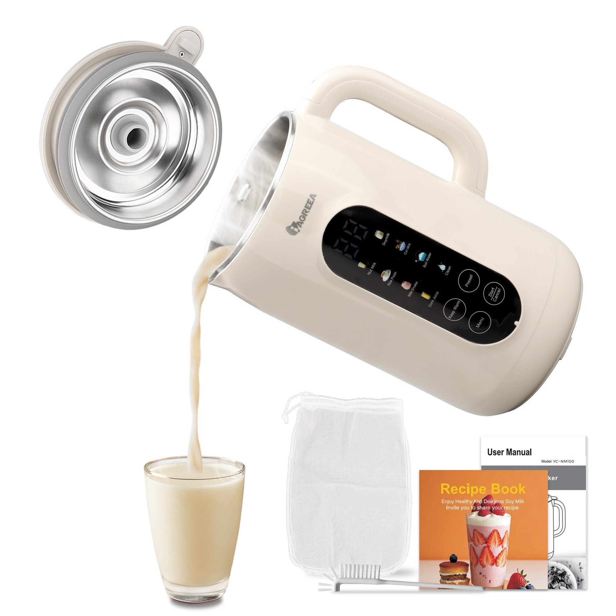 IAGREEA Machine à Lait de Noix 10 en 1, 1 L
