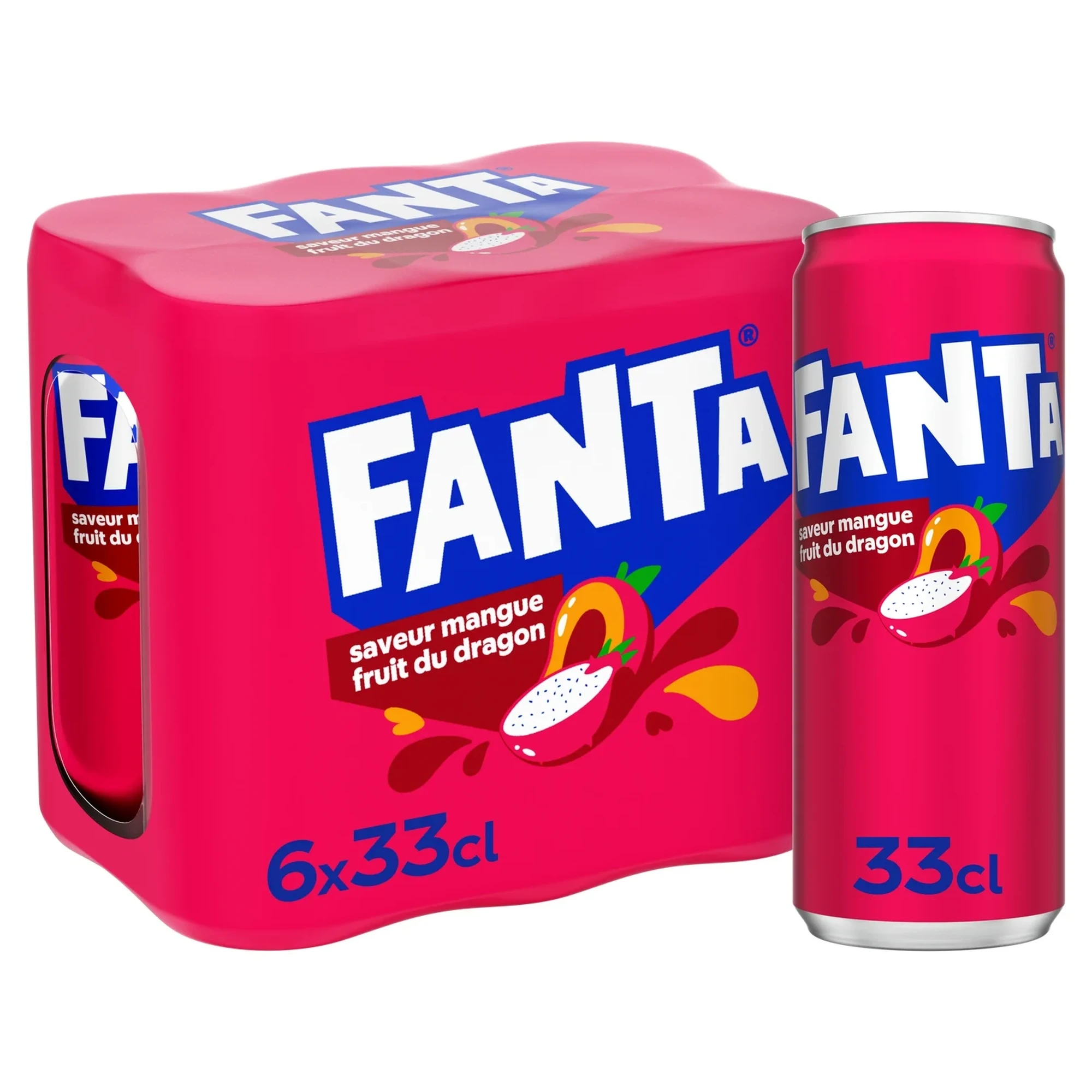 Fanta Mango & Fruta del Dragón - 6 x 33 cl