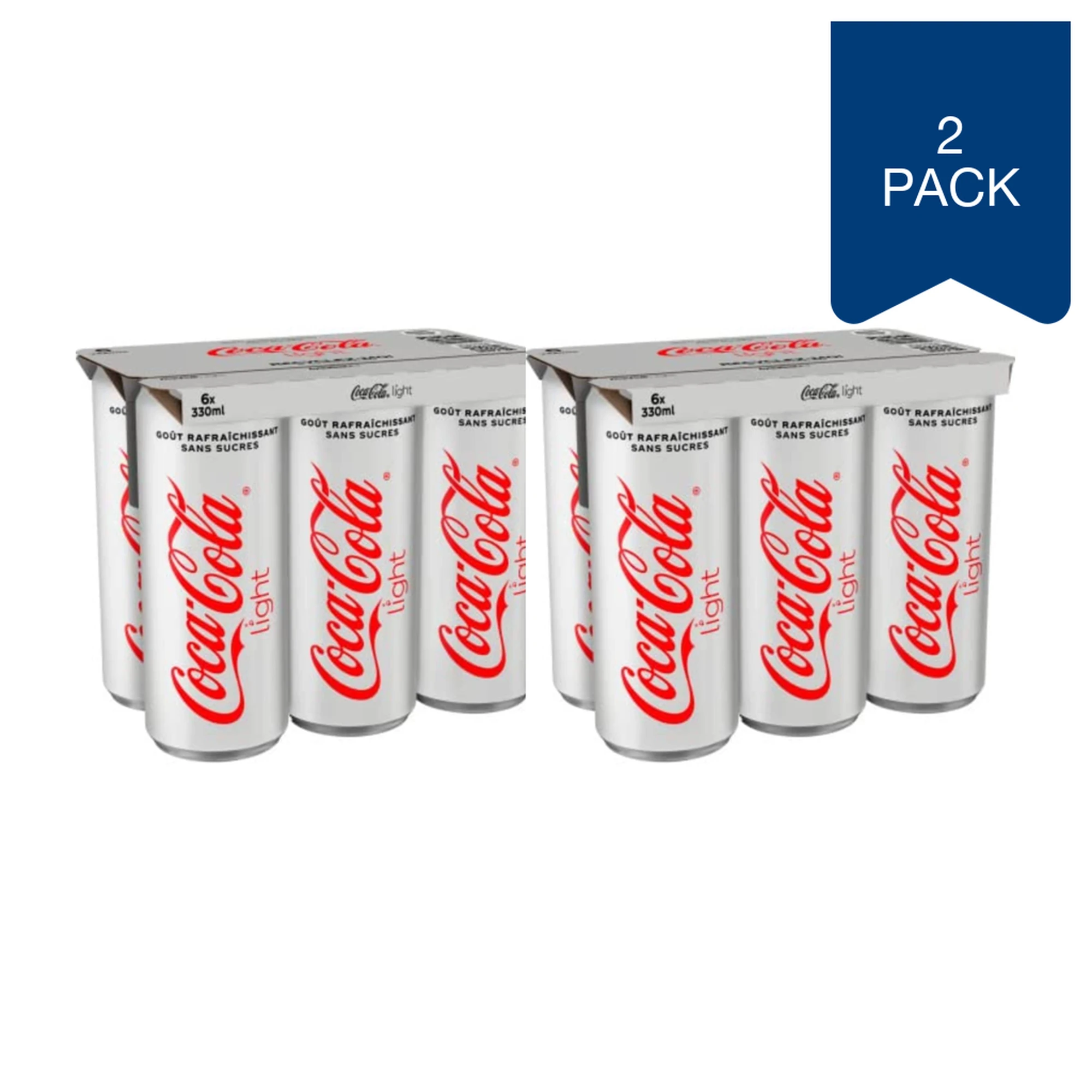 Coca-Cola Light Sugar-Free Cola Soda, 6 x 33 cl (Pack de 2)