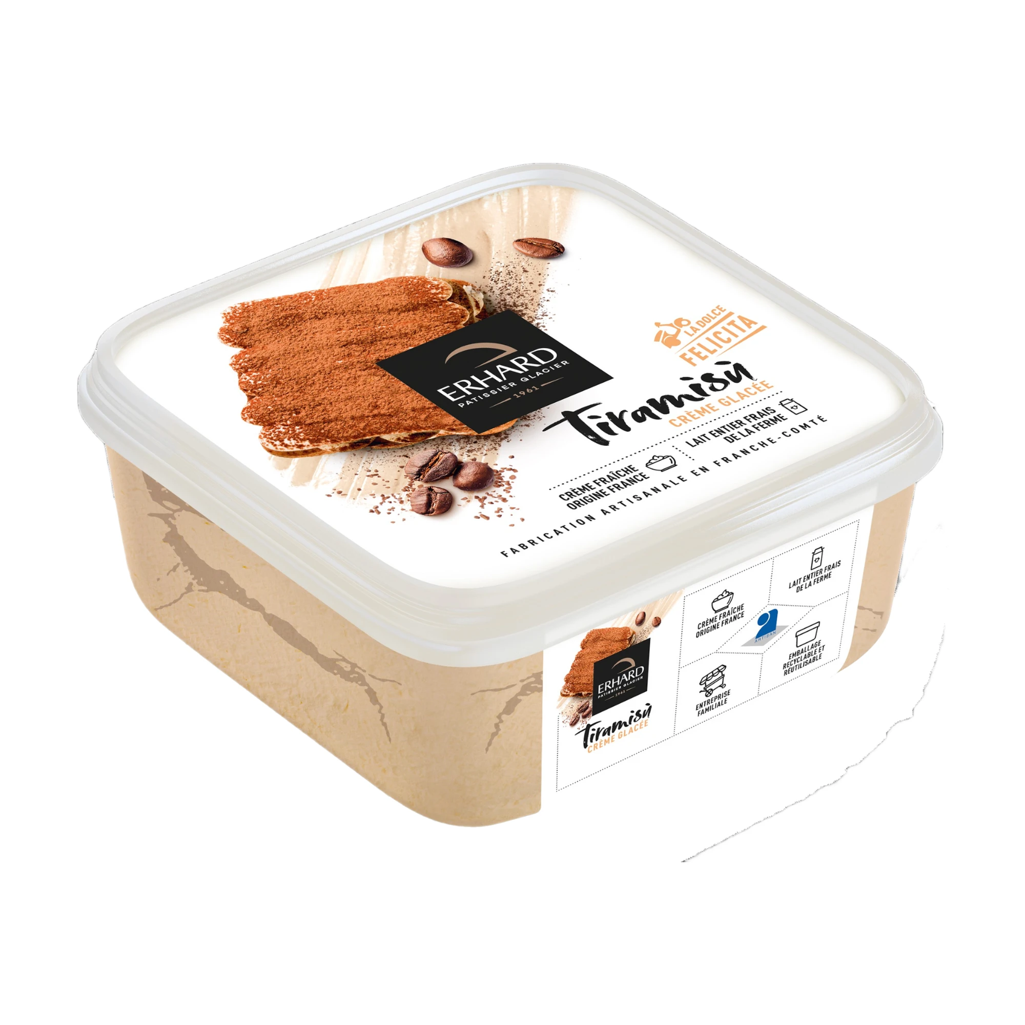 ERHARD Helado de Tiramisú - 450 g