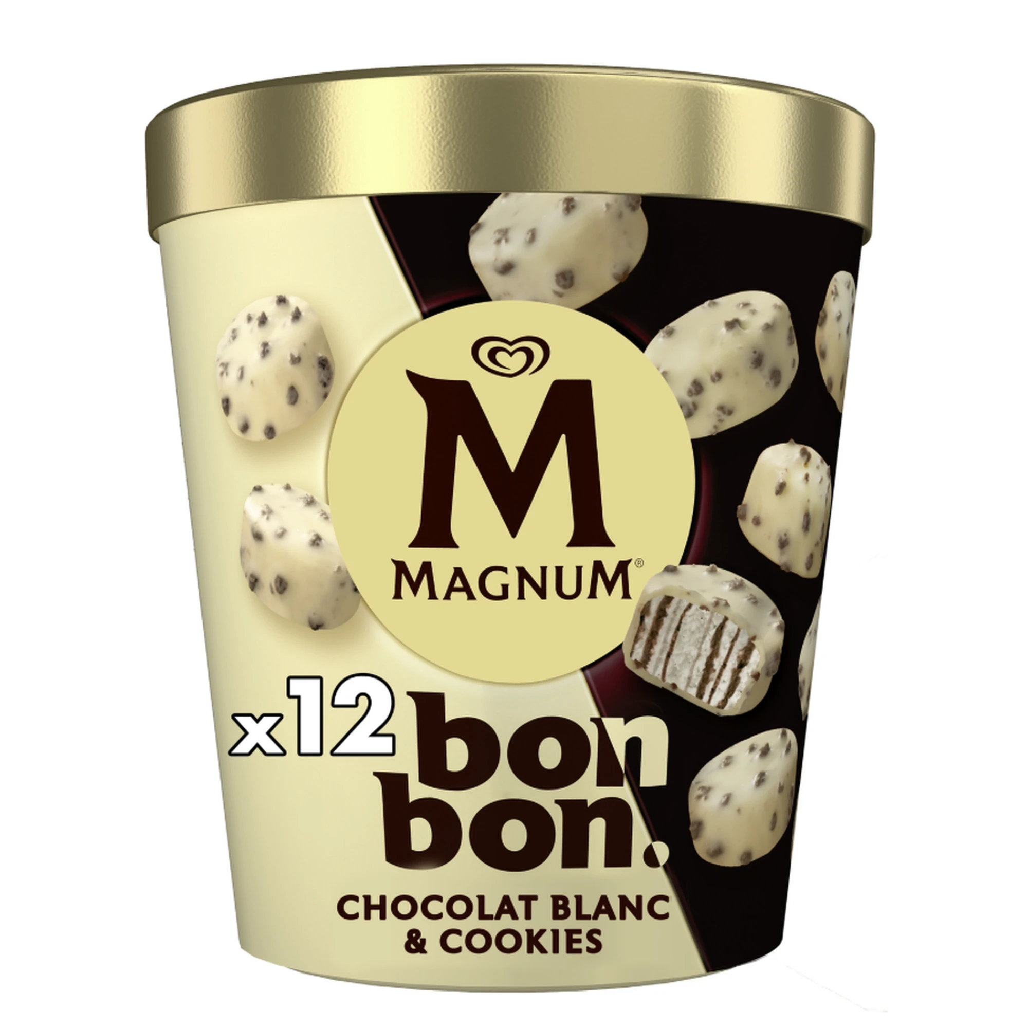 Magnum Caja de Bocados Helados Chocolate Blanco y Galleta 168 g