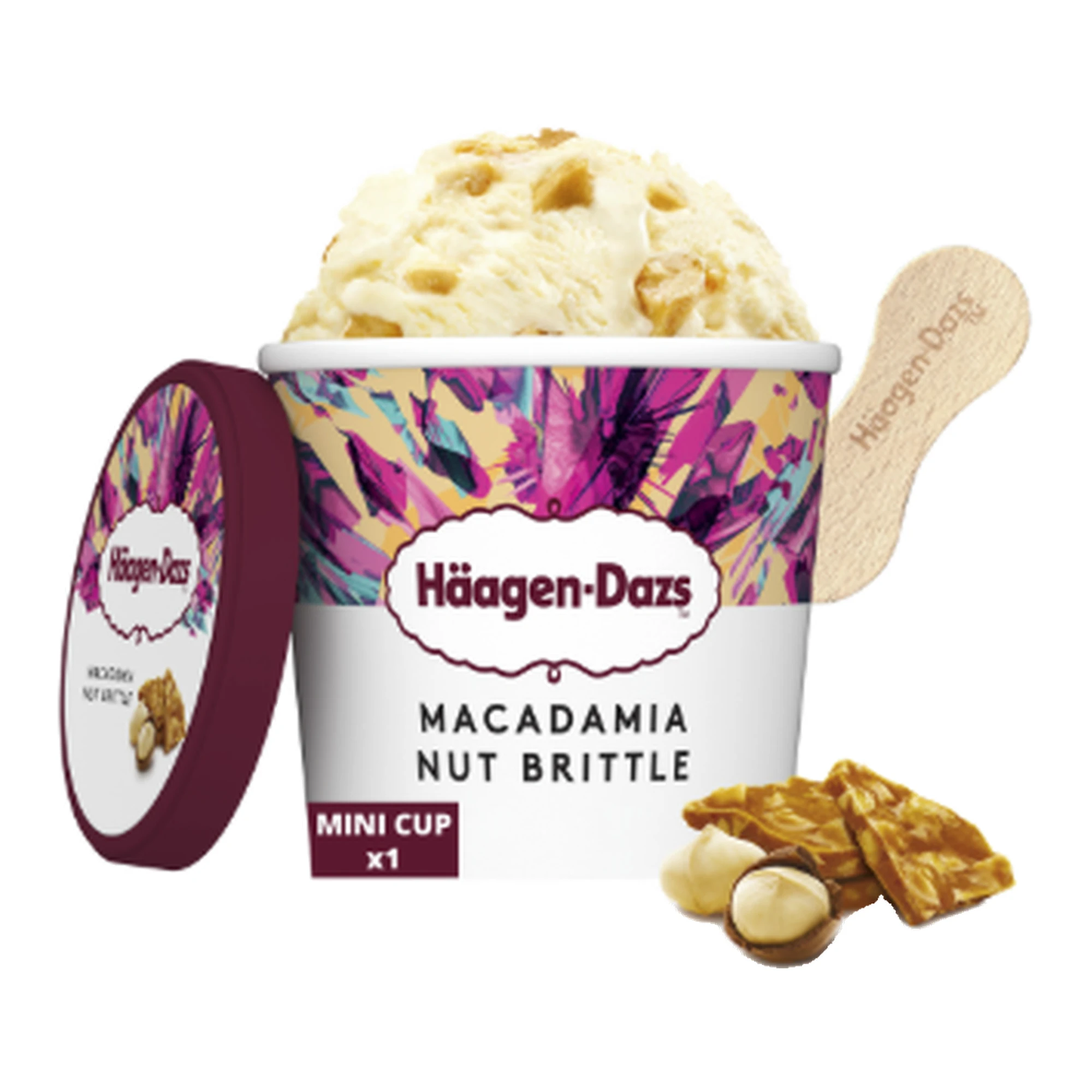 HAAGEN-DAZS Helado Vainilla Macadamia Caramelizado Mini Bote 81g