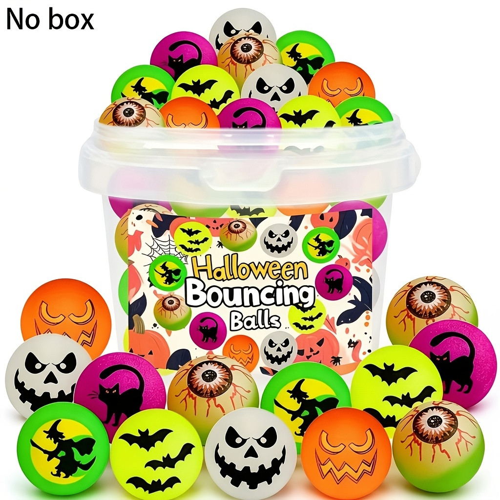 Lote de 30 bolas de rebote fosforescentes Halloween