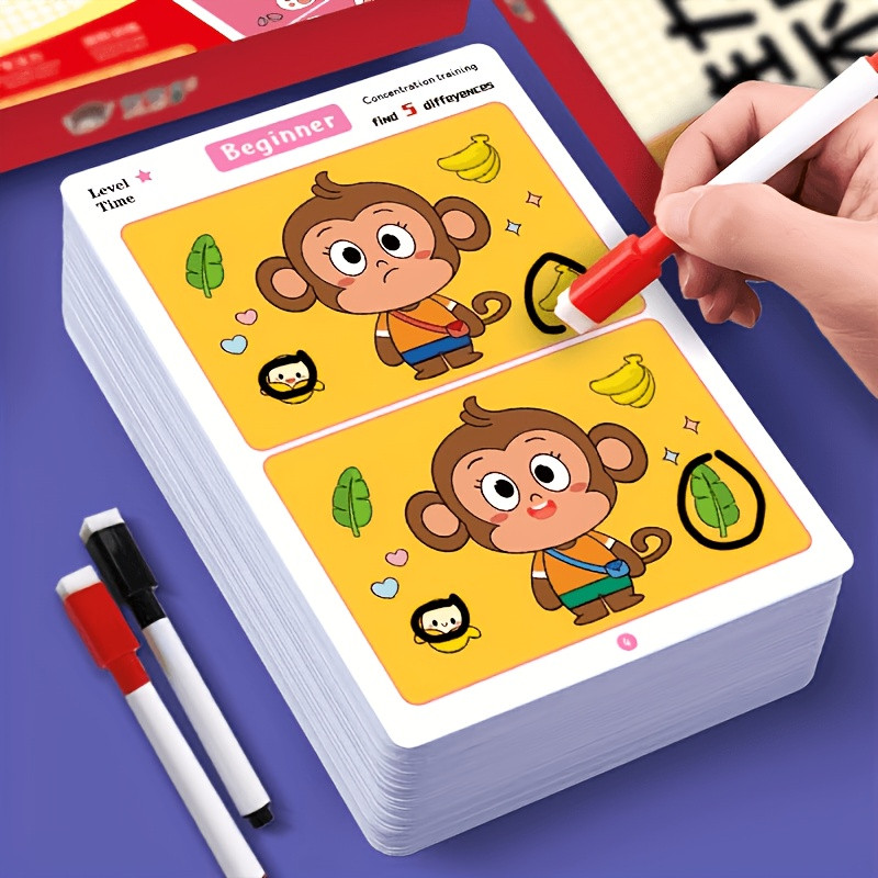 Tarjetas de Entrenamiento de Concentración Encuentra la Diferencia