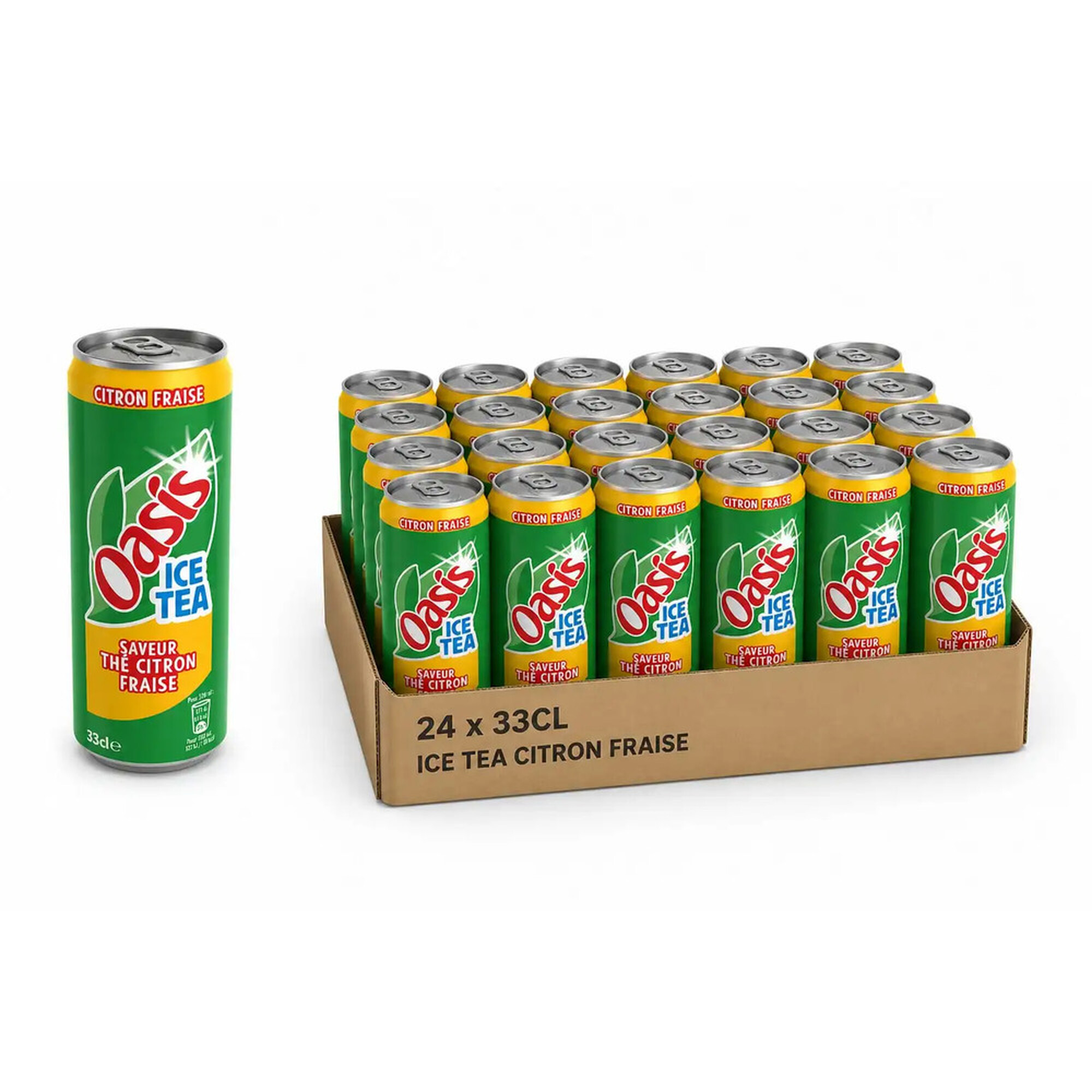 Oasis Té Helado Limón Fresa - 24 x 33 cl